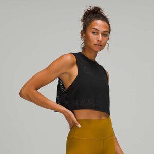 NWT Lululemon All Yours Crop Tank Top *Veil - Black